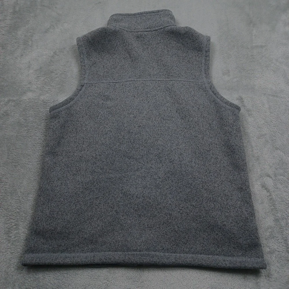 North Face Vest Mens Medium Gray Fleece Full Zip Pockets Outdoor